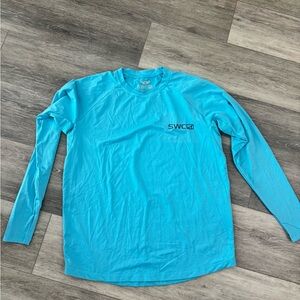 Men's Aqua Long Sleeve Tee